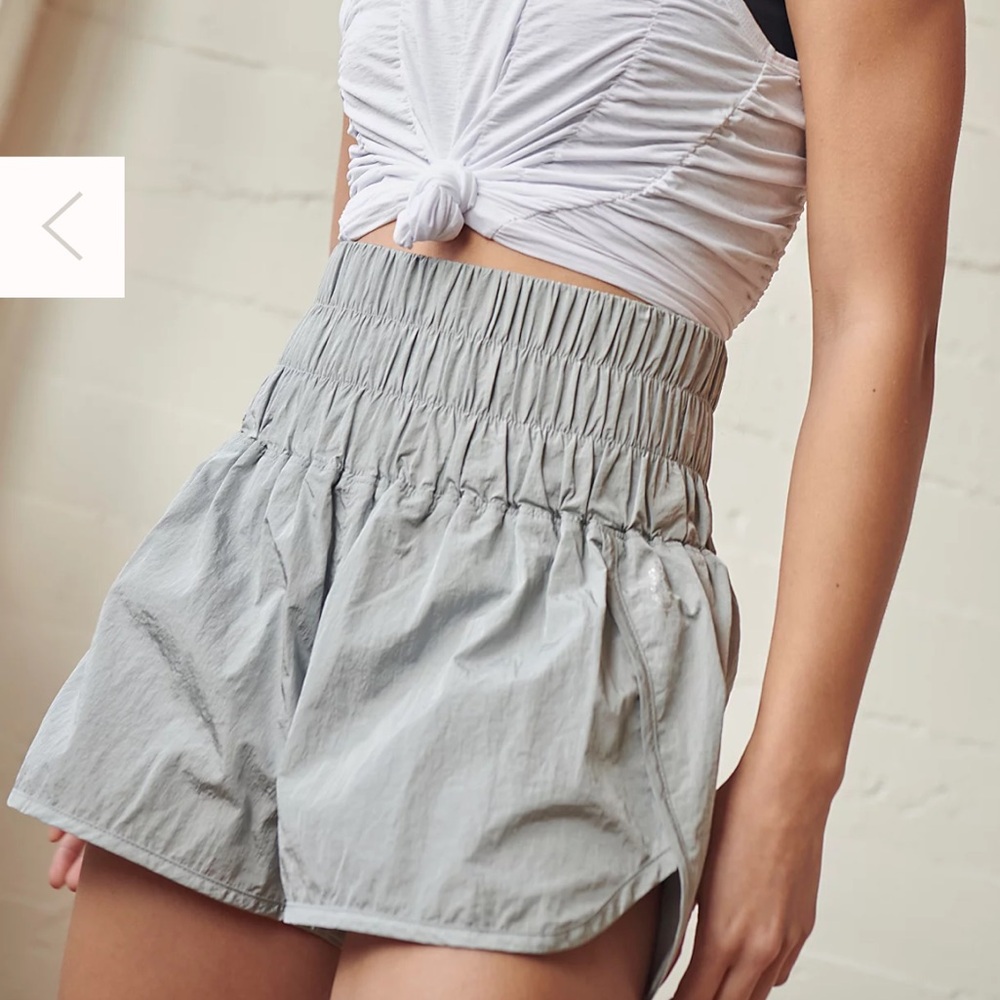 NWOT sz M Free People Movement The Way Home Shorts Artic Fox grey gray